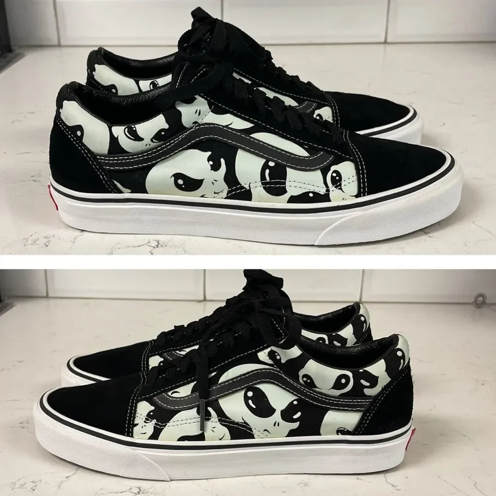 Vans Old Skool 'Alien Ghosts' Size Unisex Mens 8.5 Women’s 10 Glow in The Dark